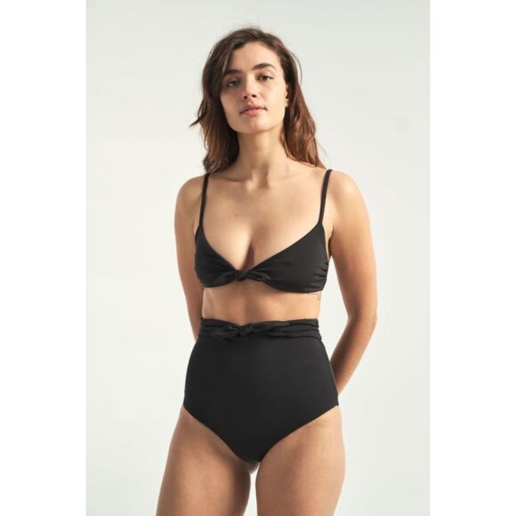 Nwt Mara Hoffman Carla Top & Jay Bottom Bikini Set Black -